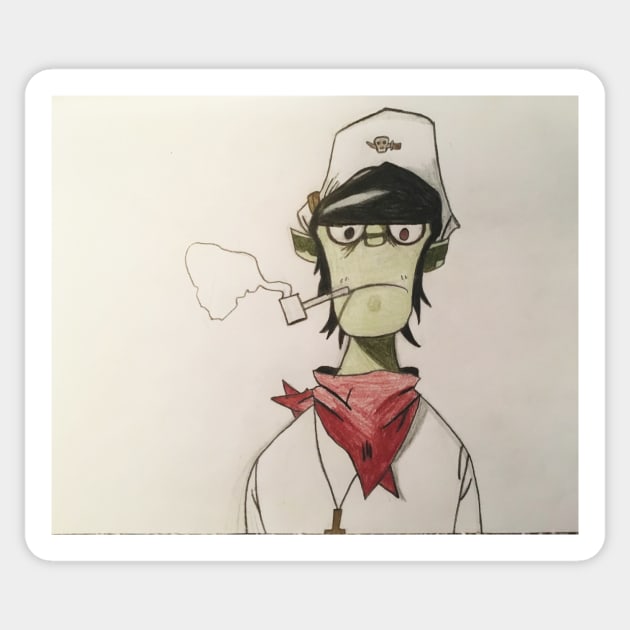 Murdoc Sticker by PuddinGal4302